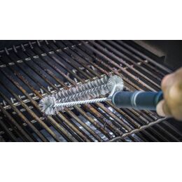 Grillf&uuml;rst Grillb&uuml;rste Edelstahl 3-seitig 39,5 cm