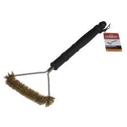 Grillf&uuml;rst Grillb&uuml;rste Messing 3-seitig 39,5 cm