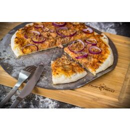 Grillf&uuml;rst Pizzablech Edelstahl 31 cm