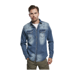 Brandit Herrenshirt Riley Denim