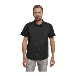Brandit Herrenhemd Roadstar Shirt Kurzarm Schwarz S