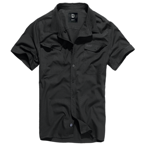 Brandit Herrenhemd Roadstar Shirt Kurzarm Schwarz XL