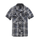 Brandit Herrenhemd Roadstar Shirt Kurzarm Schwarz/Anthrazit S