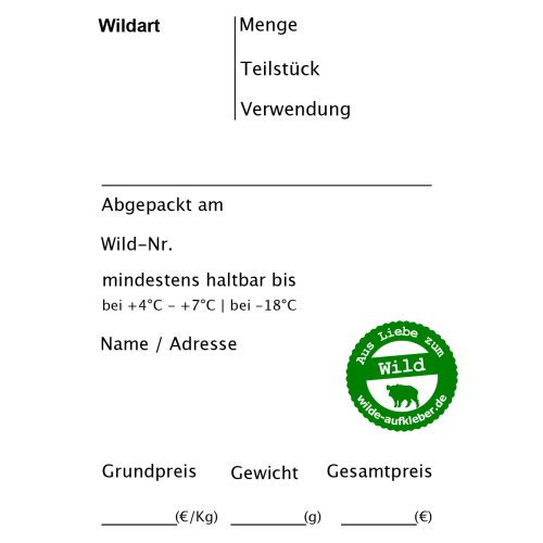 Wilde Aufkleber Typ Universal