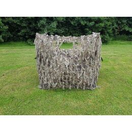 Tarnzelt 3-seitig mit blickdurchl&auml;ssiger oberer Durchsich Ghillie Tarn &quot;Schilf-Optik&quot;