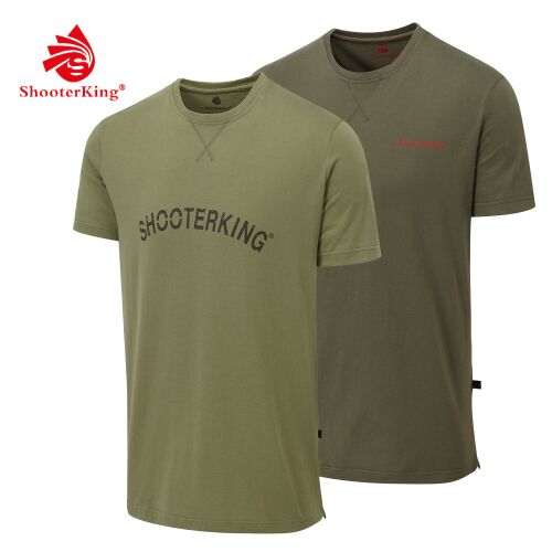 Shooterking Herren T-Shirts Outlander 2er Pack oliv/grün M