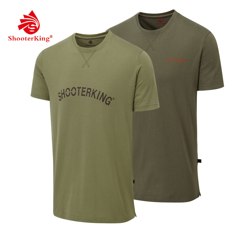 Shooterking Herren T-Shirts Outlander 2er Pack oliv/grün XL