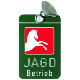 Autoschild Jagdbetrieb Lnder