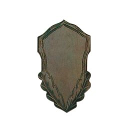 AKAH Gehörnbrett Rehwild dunkel geschnitzt 20x12cm