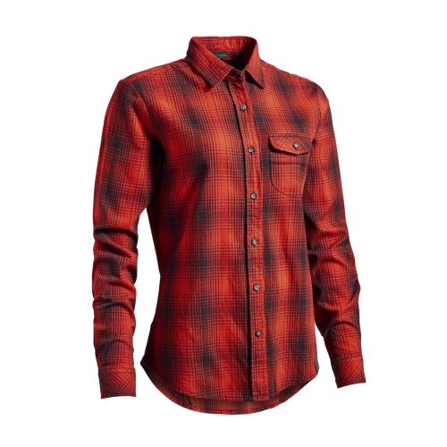 Northern Hunting Damen Bluse Idunn Rot/Schwarz kariert