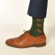 Krawattendackel Unisex Socken grün, Dackel braun 36-40