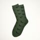 Krawattendackel Unisex Socken grün, Dackel schwarz