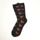 Krawattendackel Unisex Socken schwarz, Dackel braun