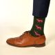 Krawattendackel Unisex Socken grün, Hirsch pink