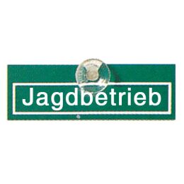 Autoschild "Jagdbetrieb" Plastik