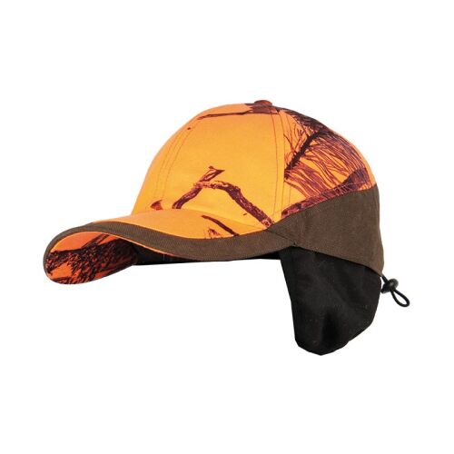 Somlys Kappe Thermo-Hunt Camouflage Orange / Braun 59 (L)