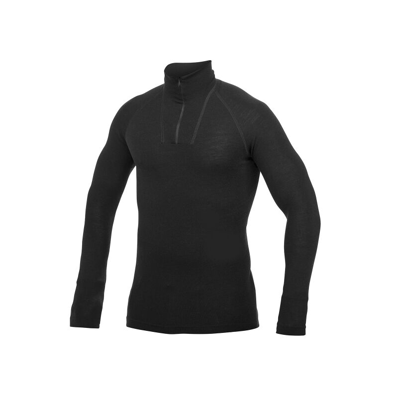 Woolpower Unterhemd Zip Turtleneck Lite schwarz