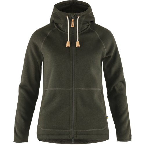 Fjällräven Damen Hoodie Övik Fleece Deep Forest XS