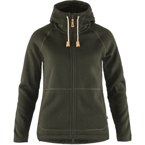 Fjällräven Damen Hoodie Övik Fleece Deep Forest S