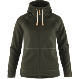 Fj&auml;llr&auml;ven Damen Hoodie &Ouml;vik Fleece Deep Forest S