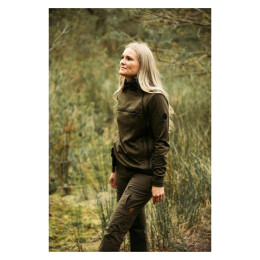 Northern Hunting Damen Fleecehoody Saga Gr&uuml;n 38