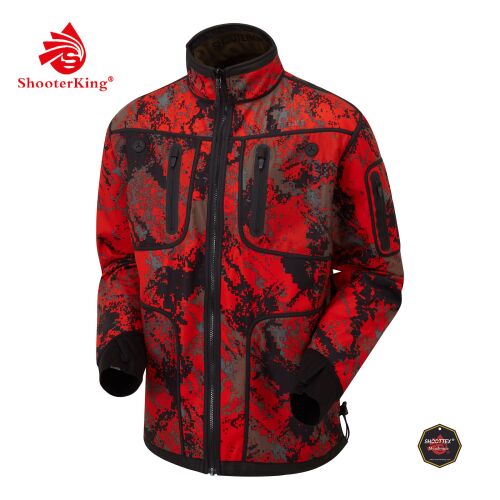 Shooterking Herren Wendejacke Forest Mist rot