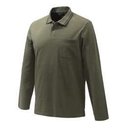 Berretta Herren Langarm-Poloshirt Airmesh Gr&uuml;n