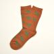 Krawattendackel Herren Socken braun, Hirsch grün, Größe 41-46