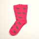 Krawattendackel Damen Socken pink, Hirsch grün, Größe 36-40