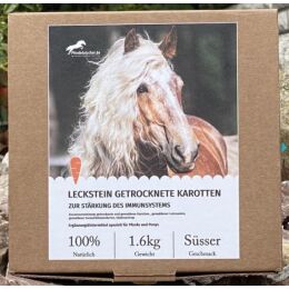 Wildlutscher Leckstein f&uuml;r Pferde und Ponys Getrocknete Karotten - Immunsystem 1,6 kg