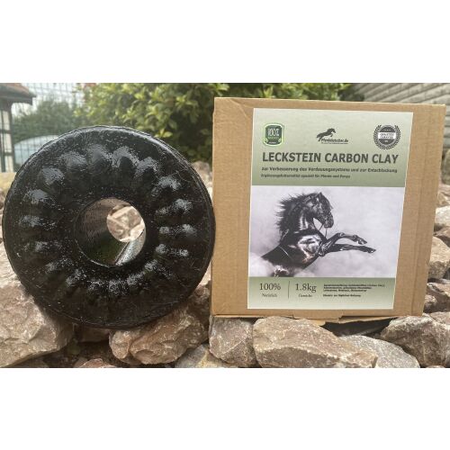 Wildlutscher Leckstein für Pferde und Ponys Carbon Clay - Verdauung & Entschlackung 1,8 kg