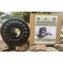 Wildlutscher Leckstein f&uuml;r Pferde und Ponys Carbon Clay - Verdauung &amp; Entschlackung 1,8 kg