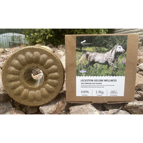 Wildlutscher Leckstein für Pferde und Ponys Chiasamen - Knochen & Gelenke 1,8 kg