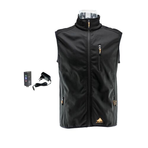 Alpenheat Beheizte Soft-Shell Weste Schwarz S