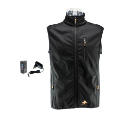 Alpenheat Beheizte Soft-Shell Weste Schwarz S