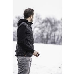 Alpenheat Beheizte Fleece Weste Grau Melange M