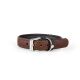 Das Lederband Hundehalsband Vancouver Mocca/Black B 40 mm / L 65 cm