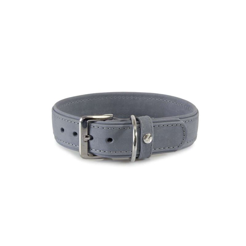 Das Lederband Hundehalsband Boston Granite B 35 mm / L 55 cm