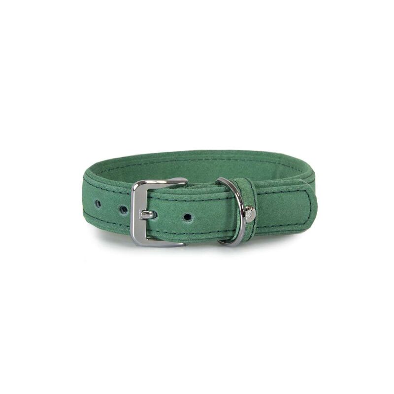 Das Lederband Hundehalsband Toronto Loaf green B 35 mm / L 55 cm
