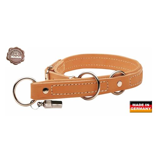 AKAH Würge Halsband mit Begrenzung aus Fahlleder 55