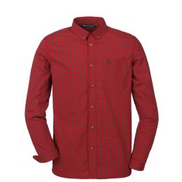 Blaser Herren Hemd Stretch Serge Braun/Rot Kariert L