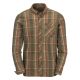 Blaser Herren Hemd Stretch Harald Olive/Beige Kariert