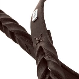 Hunter Verstellbare F&uuml;hrleine Solid Education Dunkelbraun L 200 cm; B 1,3 cm