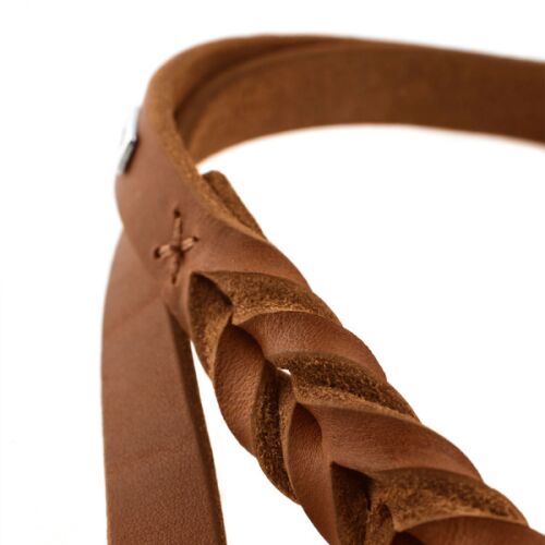 Hunter Verstellbare Führleine Solid Education Cognac L 250 cm; B 1,8 cm