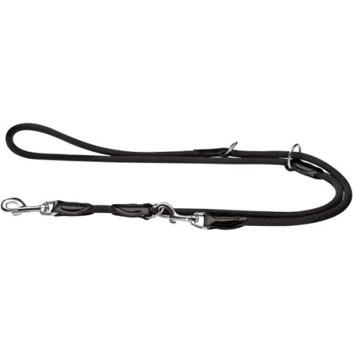 Hunter Verstellbare Führleine Freestyle Schwarz L 200 cm; B 0,8 cm