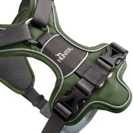 Hunter Geschirr Divo Gr&uuml;n/Grau 79-107/L-XL