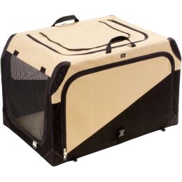 Hunter Faltbare Hundebox Beige/Schwarz S