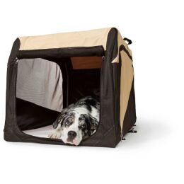 Hunter Faltbare Hundebox Beige/Schwarz M