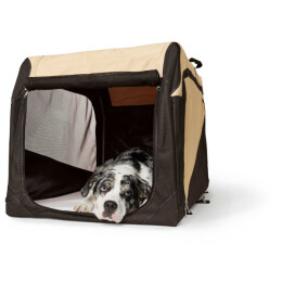 Hunter Faltbare Hundebox Beige/Schwarz L