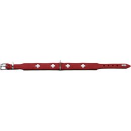Hunter Halsband Swiss Rot/Schwarz XL (75)